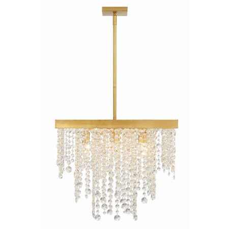 Crystorama Winham 8 Light Antique Gold Chandelier WIN-618-GA-CL-MWP